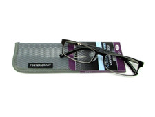 Foster Grant Reading Glasses with Soft Case DREW GUN - Choose Diopter