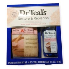 Dr Teal's Restore  Replenish Pink Himalayan Epsom Salt  Foaming Bath Gift Set