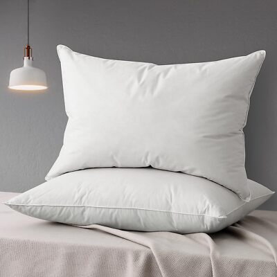 2/4/8 x Queen Goose Down Feather Pillows Hotel Replacement Pillow Insert Filler