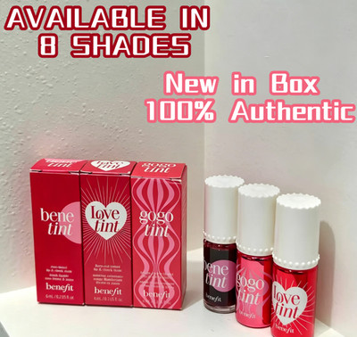 Benefit Cosmetics Benetint Liquid Lip+Cheek Blush Stain, 8 SHADES, 0.2 oz