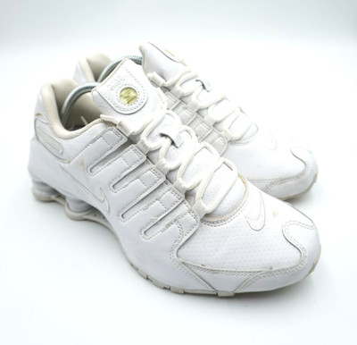 Nike Shox 2015 NZ Athletic Triple White Leather 378341-128 Damengröße UK 6,5