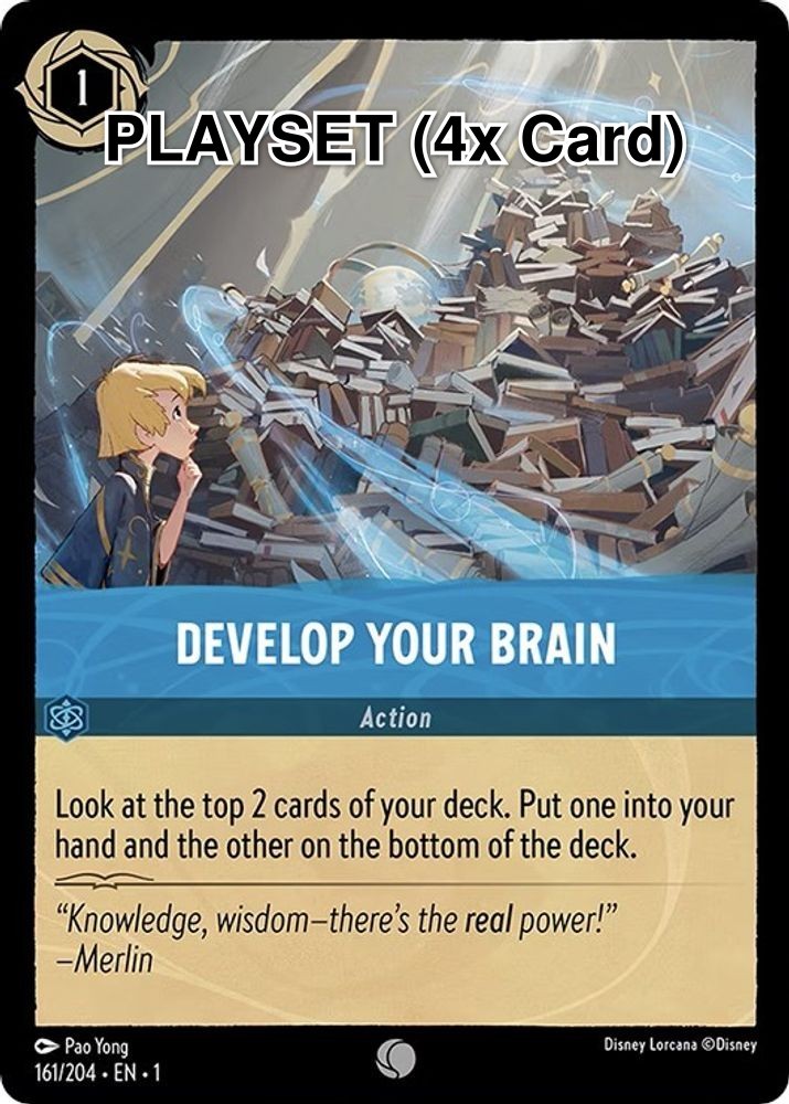 Develop Your Brain PLAYSET (4 Cards) 161/204 The First Chapter