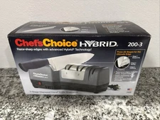 Chefs Choice Hybrid Model 200-3 3-Stage Knife Sharpener w/ Diamond Hone - NEW