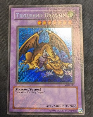 Yugioh Tausenddrache MRD-143 Unlimited Secret Rare WAVY RARITÄT!