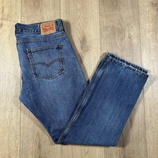 Levis 506 Comfort Straight Fit Blue Denim Jeans 38 Waist 32 Leg