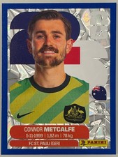 Connor Metcalfe Panini FIFA World Cup 2026 Blue Crumple Parallels Sticker