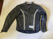 Veste De Moto Hein Gericke En Noir Étiquette 48 Aisselle/Aisselle 21" (MC958)
