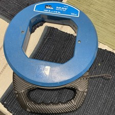 Ideal 31-056 Tuff-Grip 100 ft X 1/8" Rewinding Steel Fish Tape Formed Hook USA