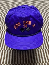 Vintage Pennzoil Penn Crim Jr #24 Racing Snapback Hat Purple Made in USA
