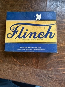 Vintage Flinch Card Game By Parker Brothers Complete Box + Instructions
