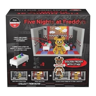 Five Nights at Freddy's Snap Spielset mit Actionfigur Stage w/Freddy (GD) 9 cm
