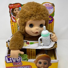 Little Live Pets My Baby Monkey  Mango  Interactive Plush with Bottle - Brown