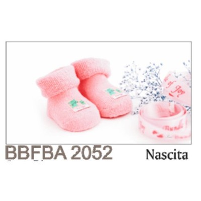 20 Bigliettini Bomboniera Per Nascita Bambina - Rosa Con Coccarda, Cartoncino Per Pacchetti Regalo - 2