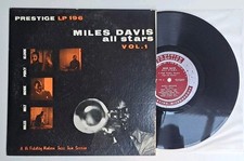Miles Davis All Stars Vol 1 10" Vinyl Prestige LP 196 Milt Monk Percy Klook RVG