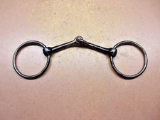 Vintage Steel Loose Ring Snaffle Bit 5 1/2” Thick Jointed Mouth Cob Pony Horse