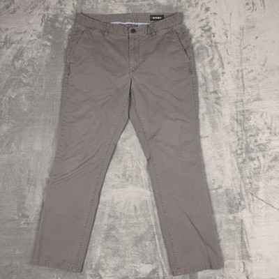 Bonobos Chino Pants Men's 33x30 Grey Classic Stretch Washed Casual Office Work
