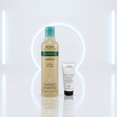 Aveda Confixor Liquid Gel 8.5 oz Medium Hold + Hand Relief Gift NEW