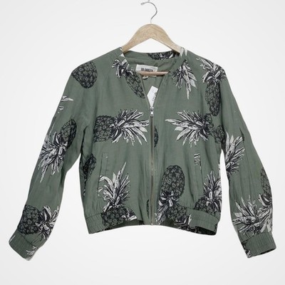BB Dakota Summer Jacket Womens S Pineapple Lightweight Layer Casual Statement