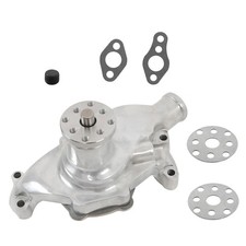 Short Polished Alum High Volume Water Pump Small Block V8 283 327 350 1955-1985