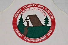 Vintage Apron Innovo 1998 Camp Thunderbird Grant County Girl Scouts New Mexico