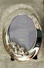 Vintage Baby Snoopy Hallmark Studio B Silver Oval Picture Frame in Original Box