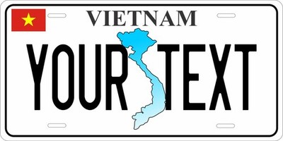 Vietnam Map Flag License Plate  Custom Auto Bike Motorcycle Tag