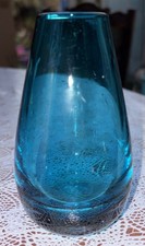 VTG Whitefriars Kingfisher Blue Tapering Glass Vase 9647 13 cm 60s 70s MCM VGC