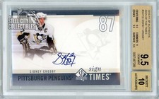 Sidney Crosby 2010 SP Authentic Sign of the Times Autograph Card #SOT-SI BGS 9.5