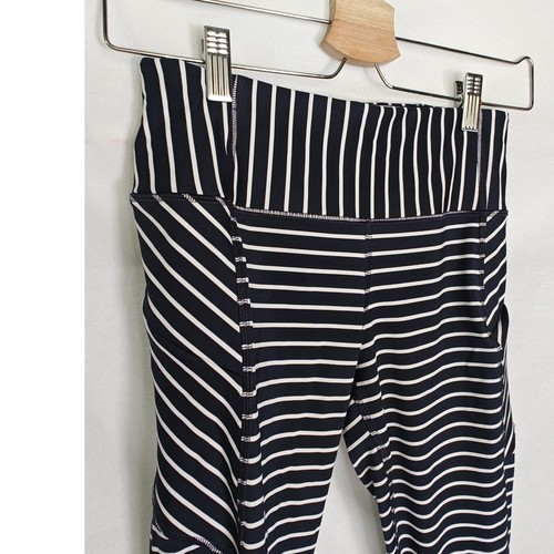 Leggings Athleta Contender 7/8 Powerlift blu navy righe bianche XS - Foto 4 di 11