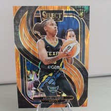 2025 Panini Select WNBA Aziaha James Rookie Orange Flash #174 Wings RC Premier