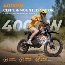 4000W 48V 23AH Electric Off-Road Motorcycle Electric Dirt Bike 45 mph 40 Mile