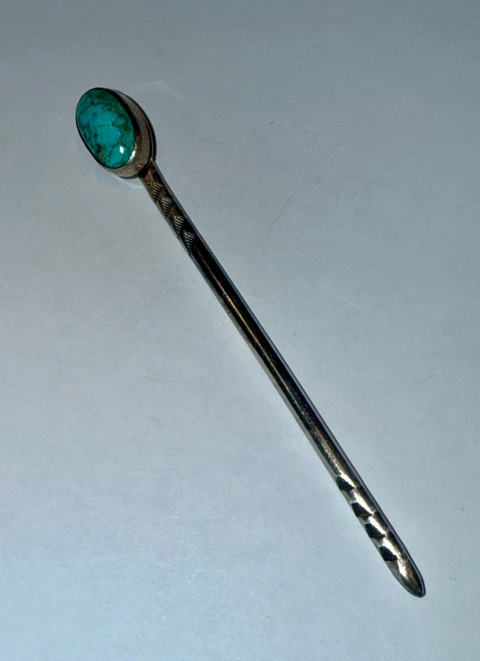 Native American Solid Sterling Silver Natural Tur… - image 2