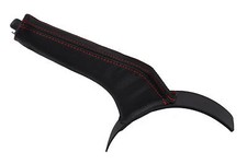 FITS NISSAN MICRA K12 2003+ HANDBRAKE GAITER red stitch CUSTOM NEW MADE IN UK