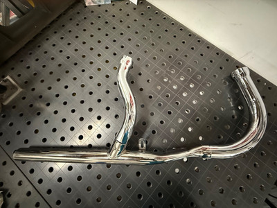 Harley Panhead Exhaust system NOS Paughco pipes RIGID FRAME Bobber