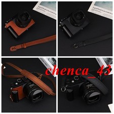 Handmade Leather Half Case for Leica Q3 Camera Retro Genuine Insert Black Brown