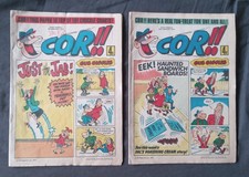 2,1974.Cor!,comics,one is ripped-but IS intact,other than that fair condition.