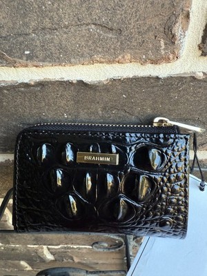 NWT $125 BRAHMIN Anita Black Melbourne Leather Wallet