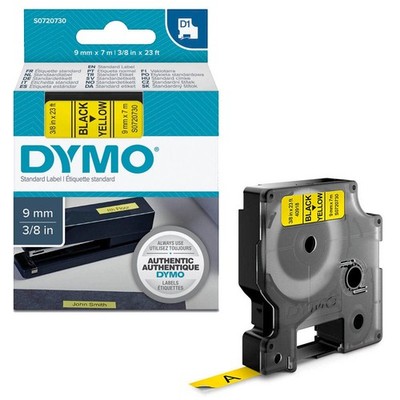 DYMO Schriftband D1 40918 S0720730, 9 mm, schwarz auf gelb, 1 St.
