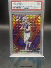 2025 Panini Mosaic Fusion Red & Yellow Choice JJ MCCARTHY 34/89 PSA 9 VIKINGS 🔥
