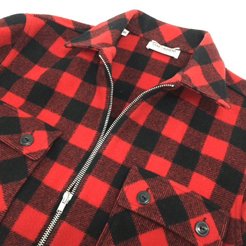 Saint Laurent Paris giacca lana check uomo usata marca alta 42 pollici lana casual