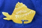 Vintage Chicken of the Sea Tuna Baker Server Bauer Pottery Made in CA Yellow