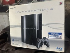 Sony PlayStation 3 Fat 80GB DualShock 2 Wireless Controllers Tested Working