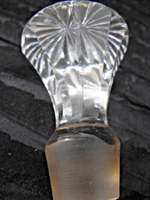 Glas Stöpsel für Karaffe, Bleikristall, geschliffen, massiv -6-