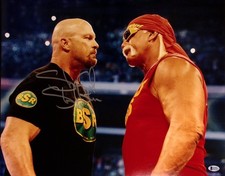 Stone Cold Steve Austin Signed 16x20 Photo BAS COA WWE Auto'd Hulk Hogan Picture