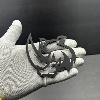 Pair Rhino Emblems fits Ram 1500, Fender Door badge Hellcat Style Rhino Head.