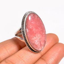 Thulite Gemstone 925 Sterling Silver Ring Handmade Jewelry Ring For Gift