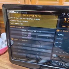 Intel Core i7 7700 CPU + B250M Pro4 Motherboard 16GB RAM Combo