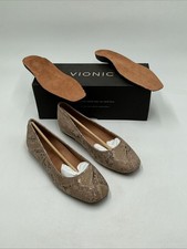 Vionic Orinda Skimmers Ballet Flat Women's 7.5 Rose Pink Leather Shoes Ebay772