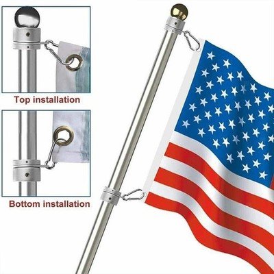 1 Satz Fahnenmastringe aus Aluminiumlegierung Anti Wrap Flaggenmast Kit