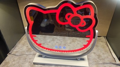 Impressions Vanity Hello Kitty LED Lighted Make-up Mirror White Tabletop Modern
